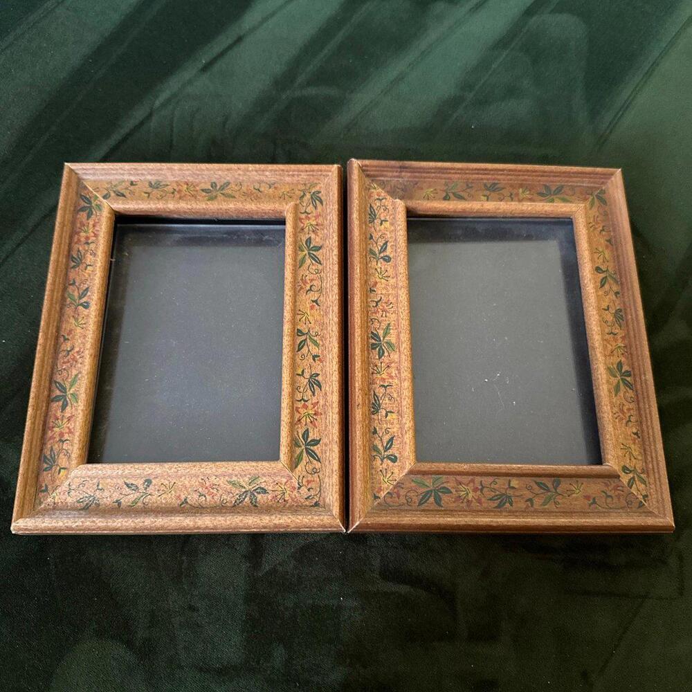 Wooden Hand-painted Floral Picture Frames